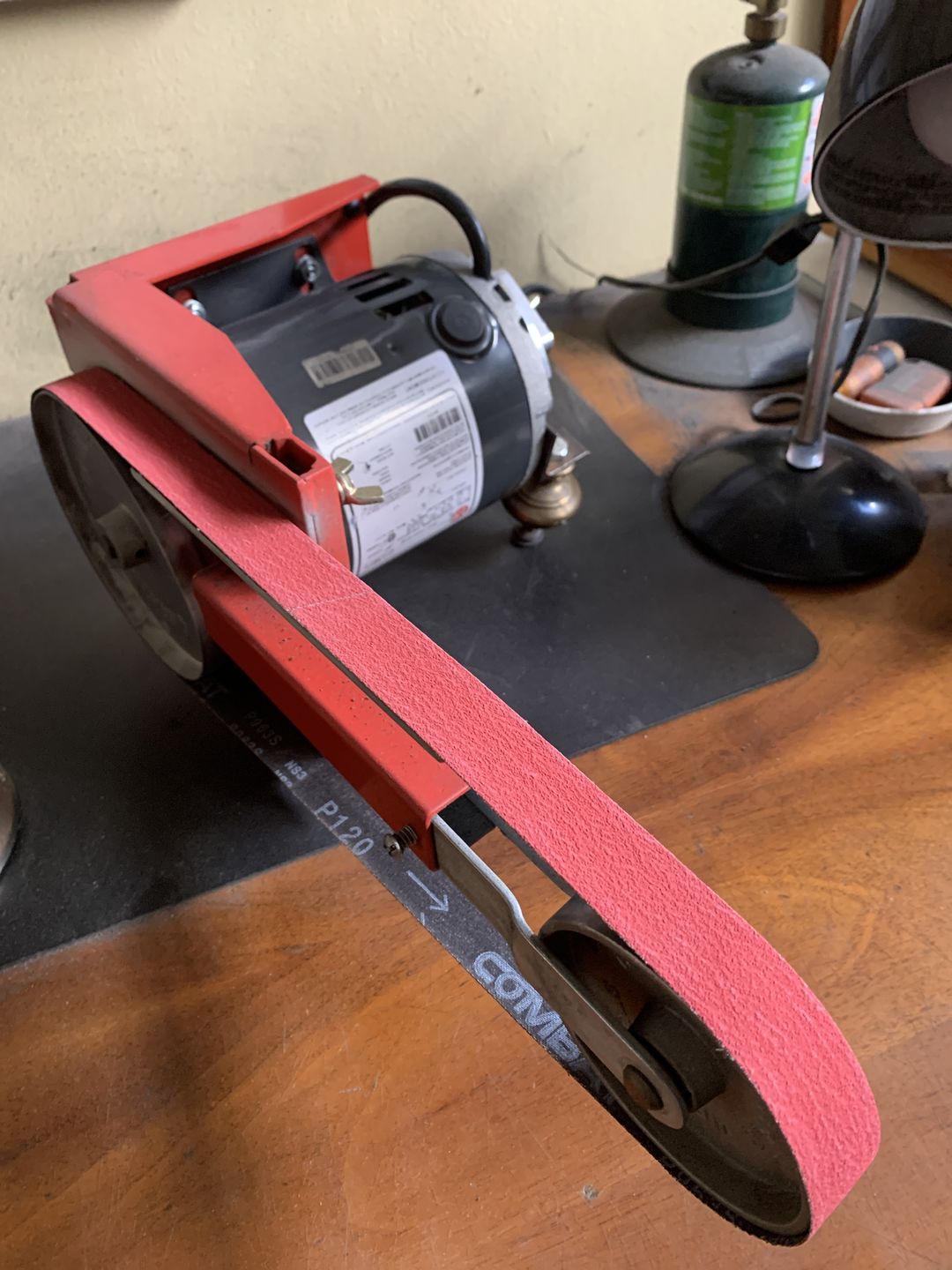 Customer photo review of 1" x 42" Sanding Belts for Stock Removal