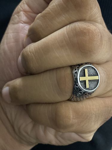 Customer photo review of GOLDEN CROSS RING