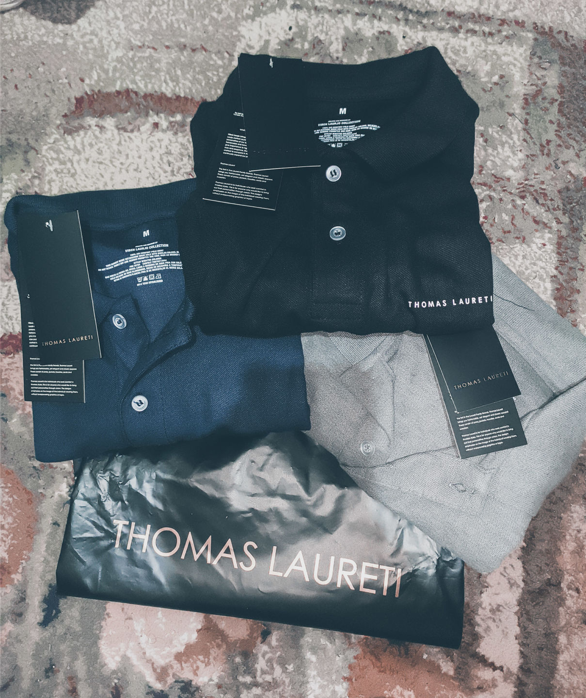 Customer photo review of Men's Thomas Laureti Black Polo Shirt