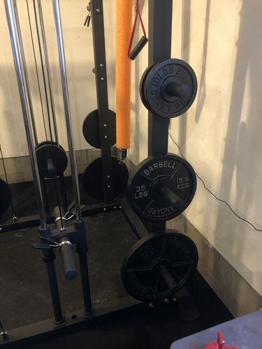 Customer photo review of 335lb Cast Iron Plate Set (shipping included)