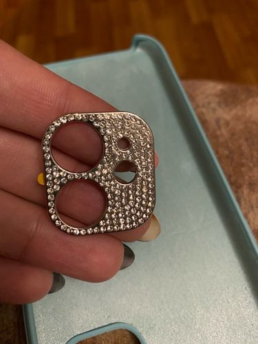 Customer photo review of Rhinestone Glitter Camera Lens Film Protector Case For iPhone