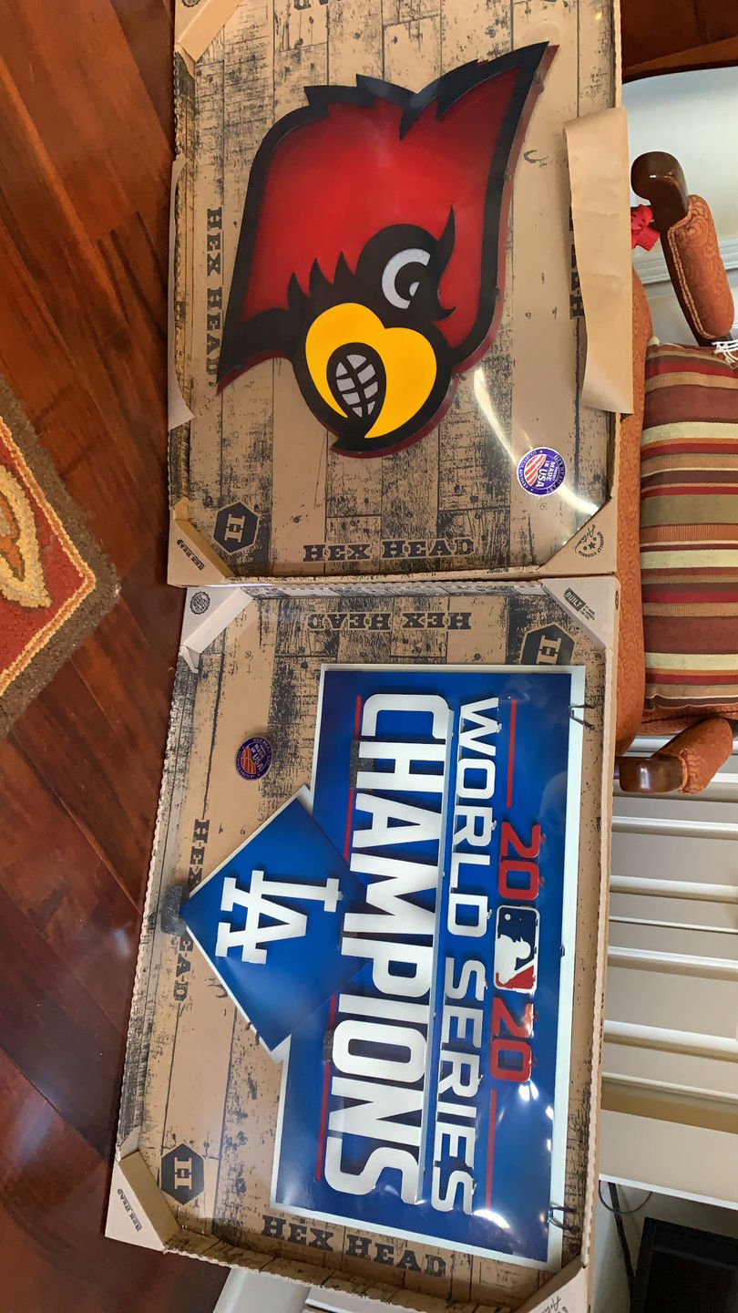 Customer photo review of University of Louisville Cardinal Head 3D Vintage Metal Artwork