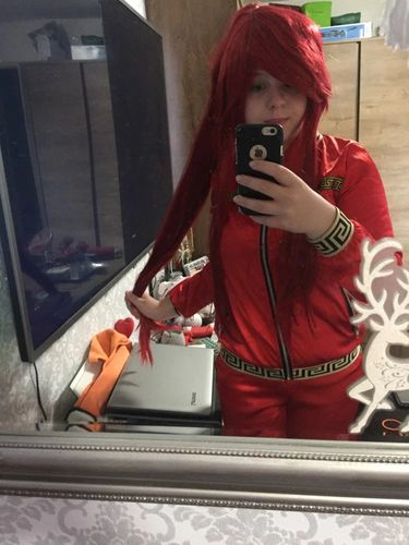 Customer photo review of Perruque Fairy Tail Erza Scarlet 100cm
