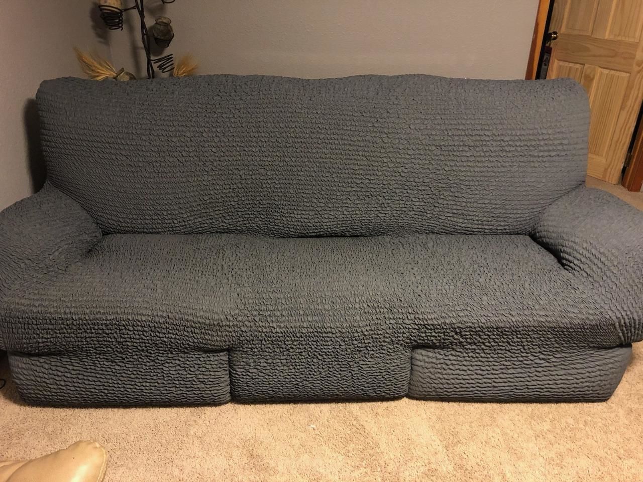 Customer photo review of 3 Seater Recliner Slipcover, Comfort Collection