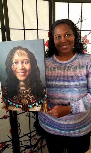 Customer photo review of The Nubian Queen - Custom Canvas