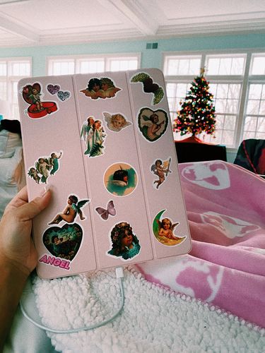 Customer photo review of Retro Cherub Angels Waterproof Stickers Pack