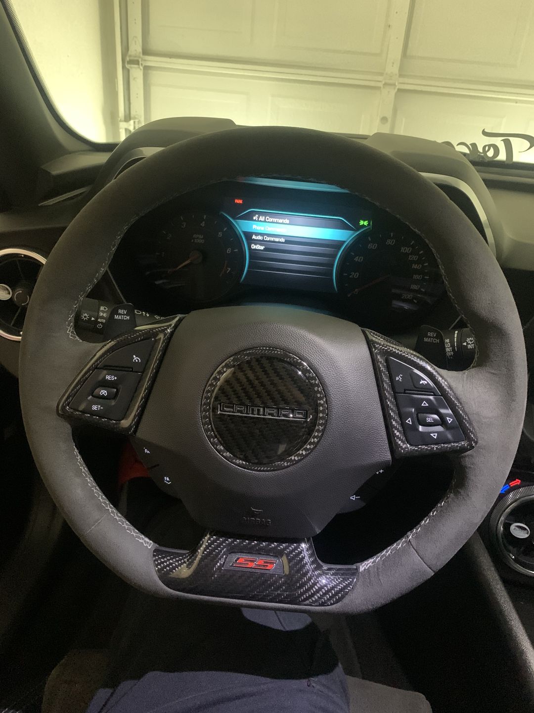 Customer photo review of (3 Pieces) Steering Wheel Full Chrome Delete Cover For 2016-2020 6th Gen Chevy Camaro