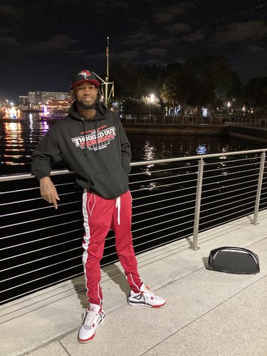 Customer photo review of Outside Solid One Stripe Track Pants (Golden Yellow - Black)