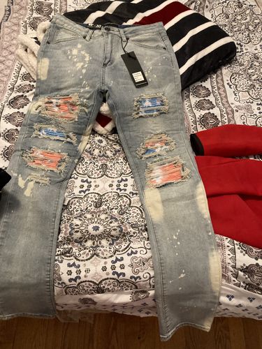 Customer photo review of Moto Ribbed Backin Skinny Fit Denim Black Wash (M4945D)
