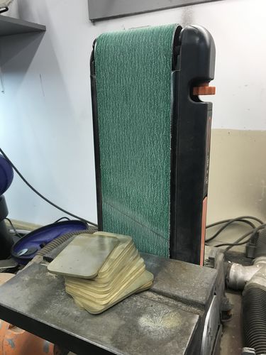 Customer photo review of 4 X 36 Inch Premium Zirconia Sanding Belts, 3 Pack