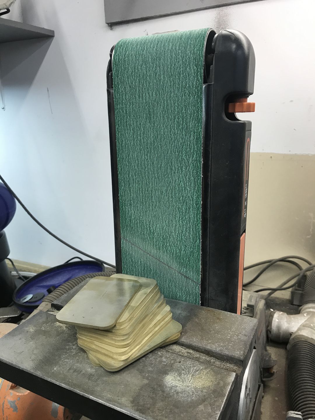 Customer photo review of 4 X 36 Inch Premium Zirconia Sanding Belts, 3 Pack