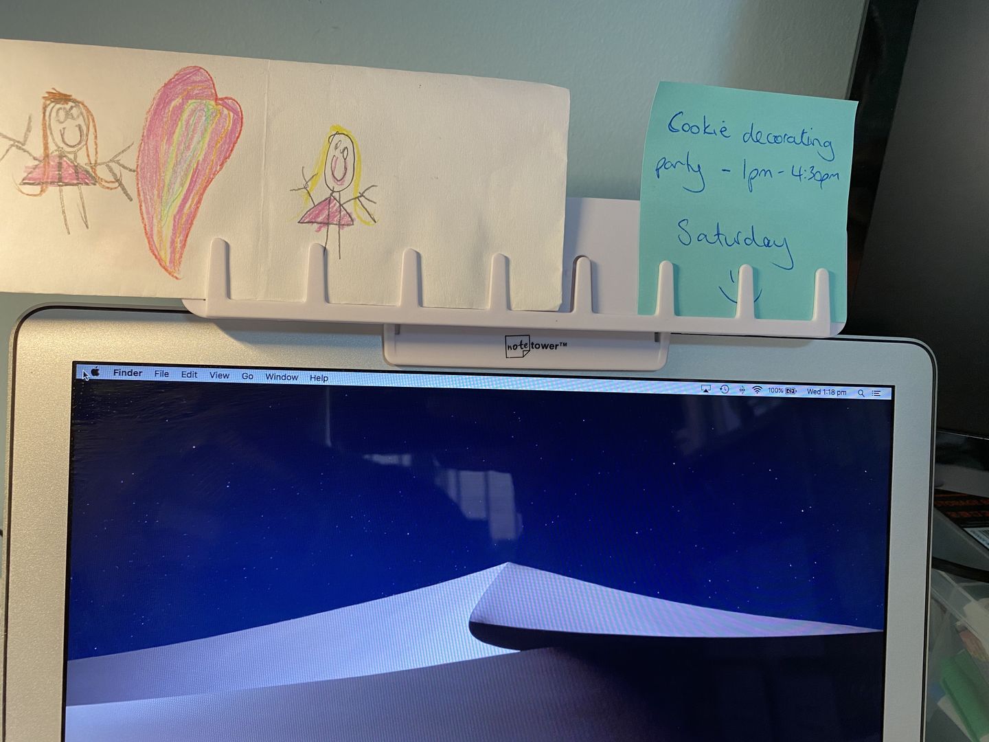 Customer photo review of Note Tower Monitor Document & Note Holder