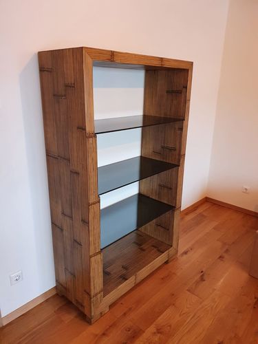 Customer photo review of Bambus Vitrine Essential mit Glasböden