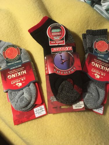 Customer photo review of Best of J.B. Field's SUMMER HIKING  1/4 Length Socks (Assorted 3PK)