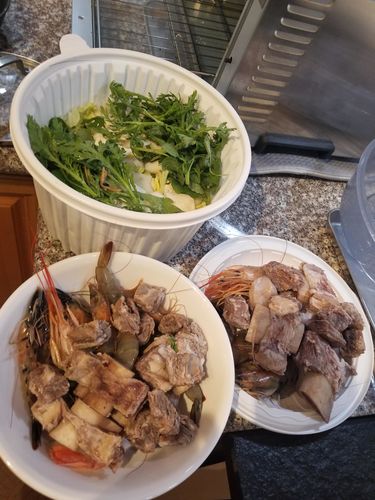 Customer photo review of [Angus Meat Market] Galbi and Octopus and Shrimp Stew for 3-4servings