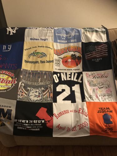 T-shirt quilt featuring new york giants by Diane from CT
