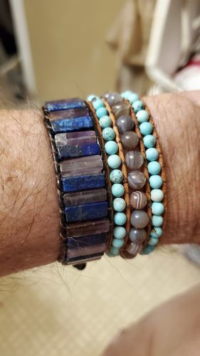 Customer photo review of Lapis Lazuli & Amethyst Bracelet