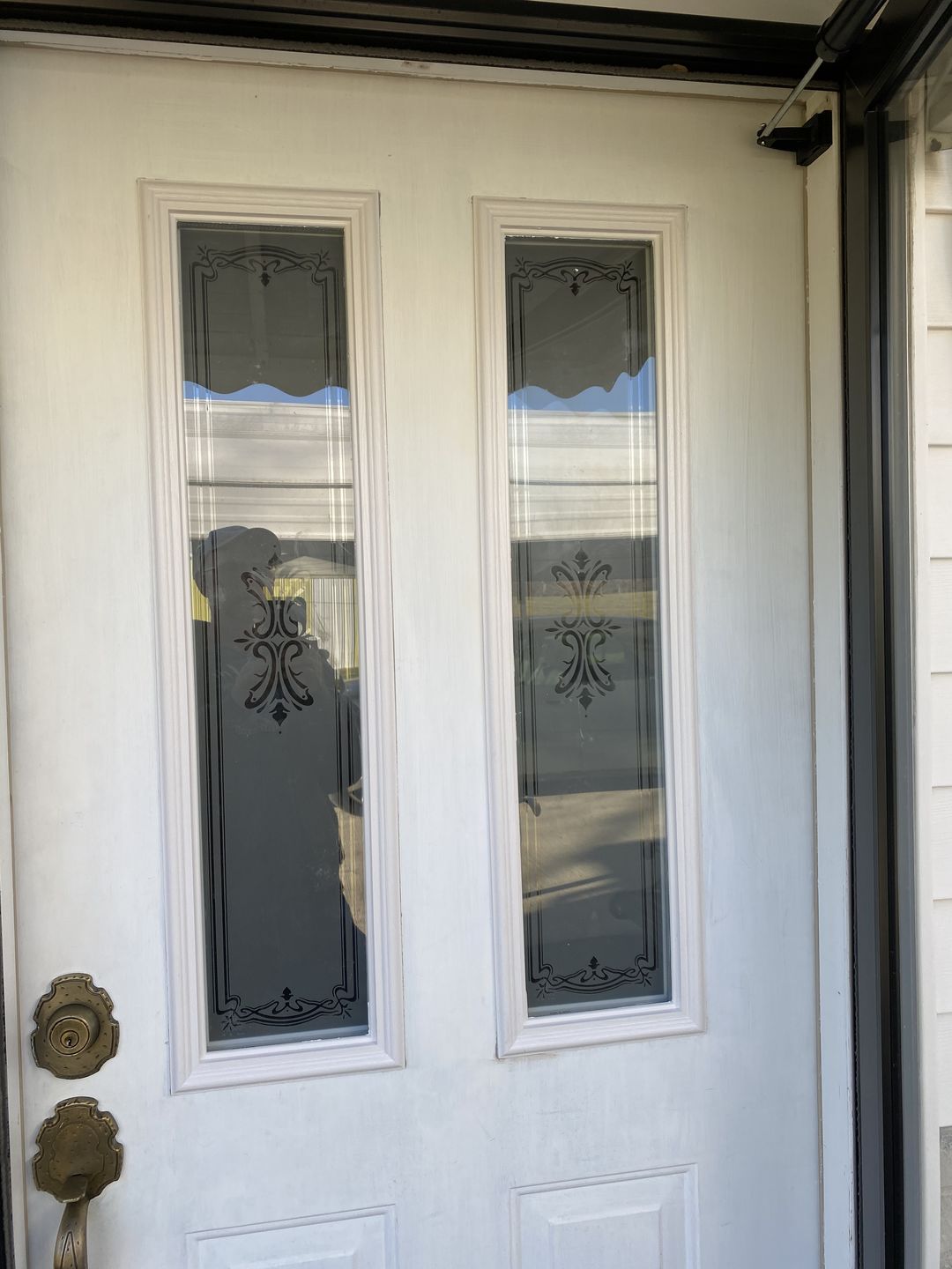 Customer photo review of Half Sidelite 10" x 38" Frame Kit