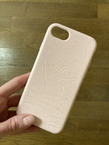 Customer photo review of Eco Friendly iPhone  6/6S/7/8/SE (2nd Gen) Phone Case - Whale 2.0 in Blush Pink