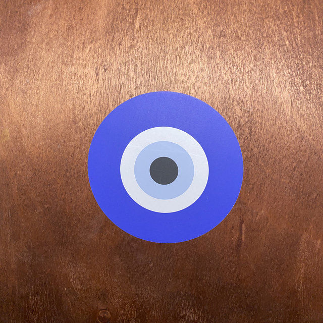 Customer photo review of Blue Evil Eye Wall Sticker Decal – My Wonderful Walls