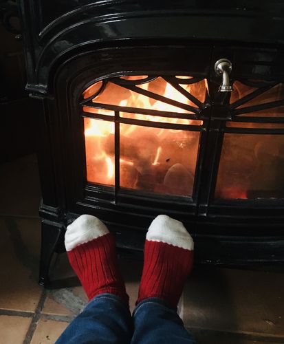 Customer photo review of J.B. Field's Colorful Wool Cabin Socks
