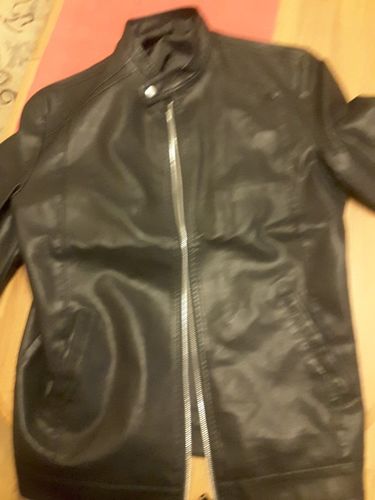 Customer photo review of Men Faux Leather Motorcycle Jacket