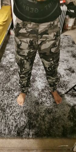 Customer photo review of High Quality Khaki Casual Pants Men Military Tactical Joggers Camouflage Cargo Pants