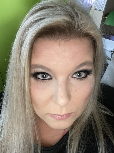 Customer photo review of FANTASY SNOW FLAKE Colored Contact Lenses