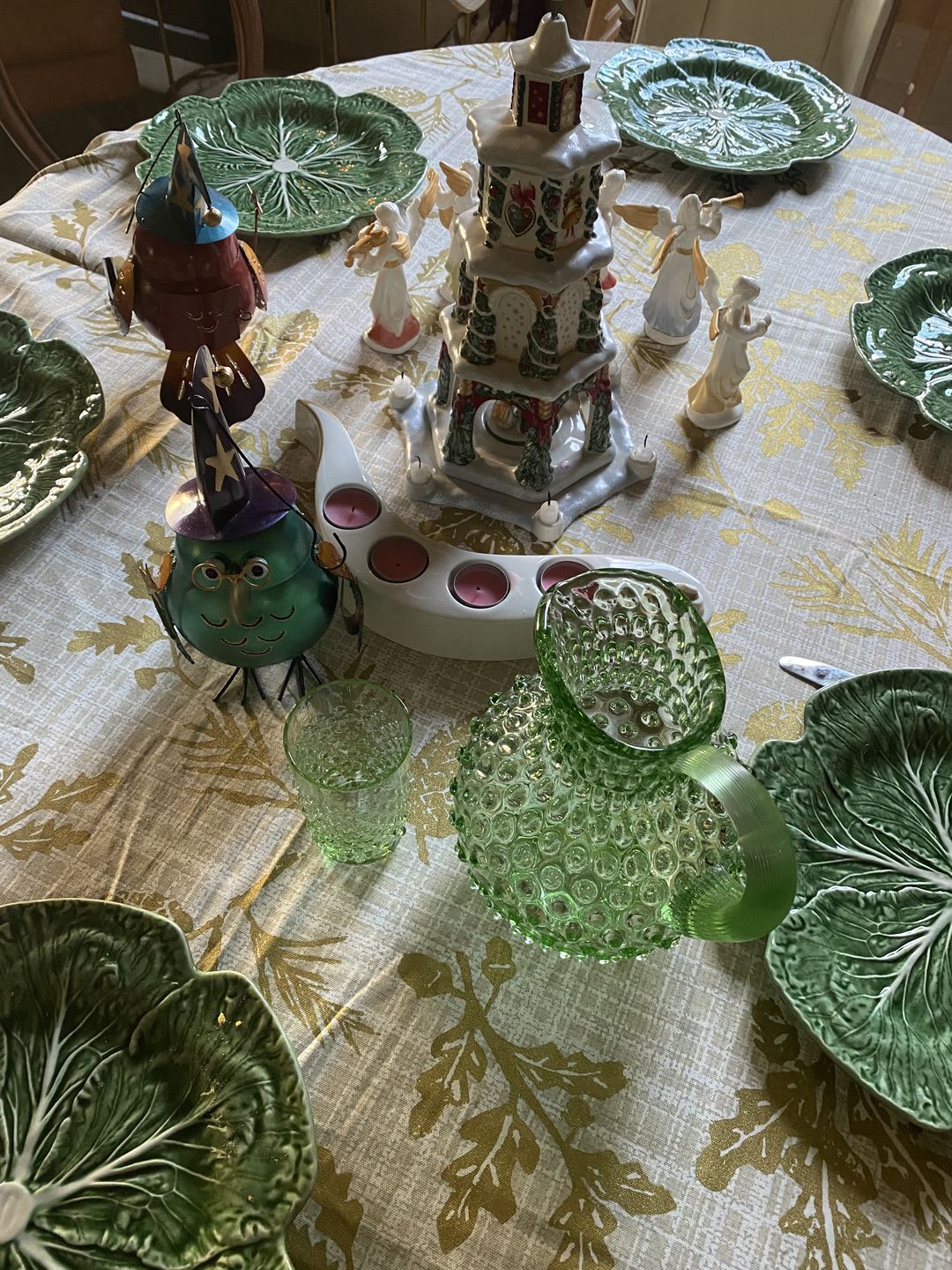 Customer photo review of Light Green Hobnail Jug