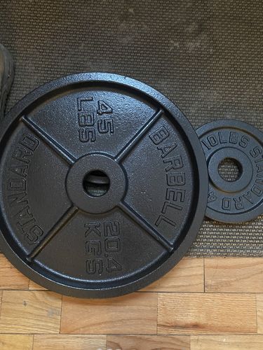 Customer photo review of 10lb cast iron plates - pair
