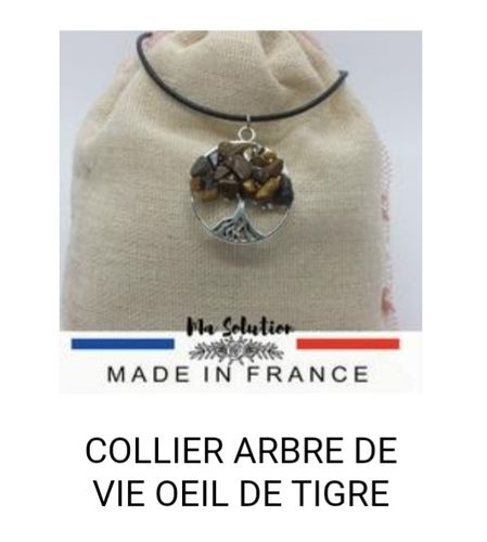 Customer photo review of COLLIER ARBRE DE VIE OEIL DE TIGRE