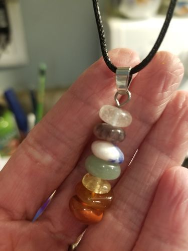 Customer photo review of 7 Chakra Crystal Necklace