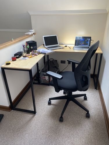 Customer photo review of Escritorio de madera MIMA 120 x 50 Negro