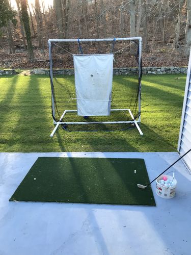Customer photo review of FairwayHero Golf Mat | Portable Golf Hitting Practice Mat