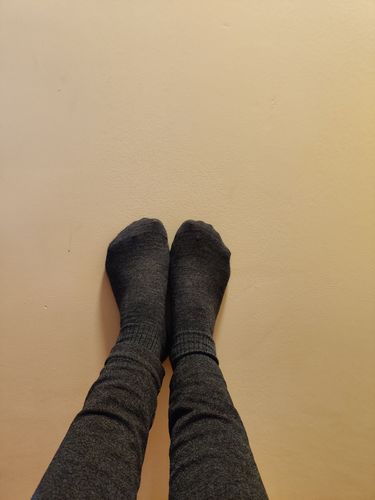 Customer photo review of Women's Cashmere/Merino Wool Blend Non-elastic Sock  - Clearance 3PK