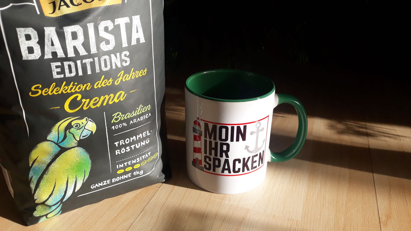 Customer photo review of Moin ihr Spacken · Keramik Tasse zweifarbig