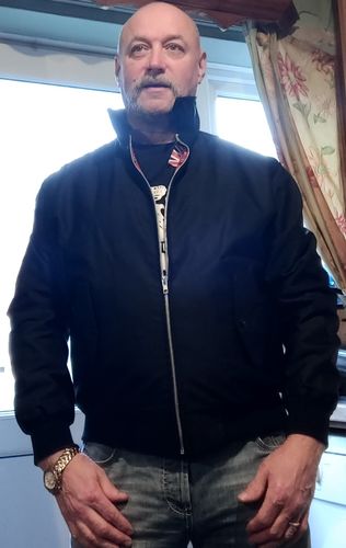 Customer photo review of Mens Classic Harrington Jacket - Black