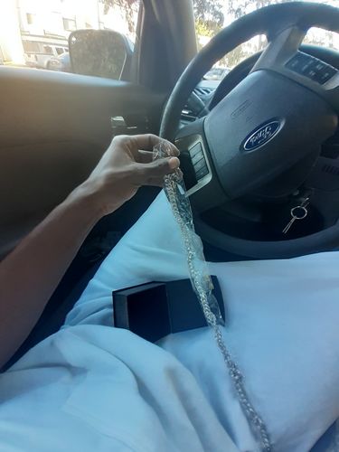 Customer photo review of 925 Sterling Silver Iced Out Miami Cuban Chain