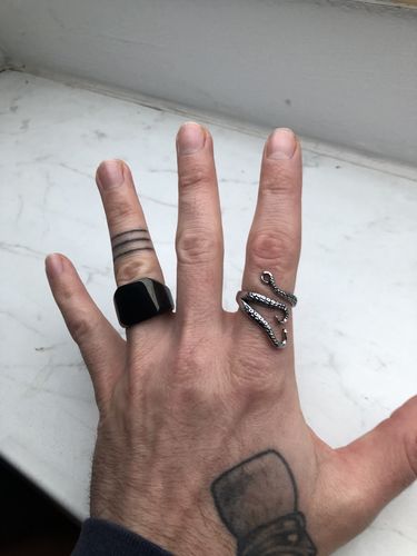 Customer photo review of SQUARE BLACK RING
