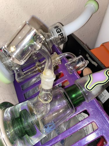 Customer photo review of Thick Flat Bottom Quartz Banger