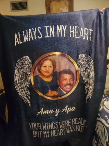 Customer photo review of Always In My Heart Personalized Blanket