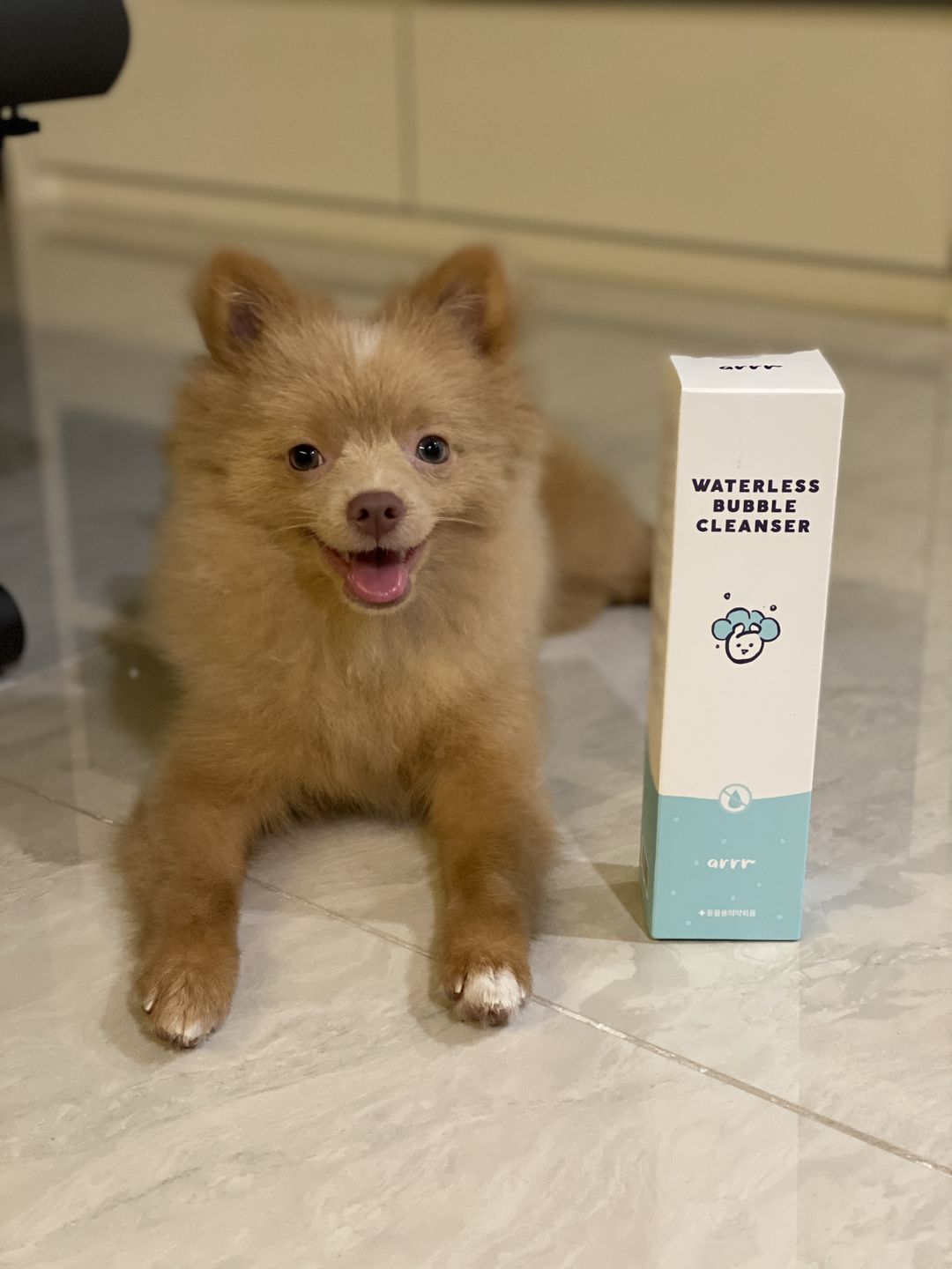 Customer photo review of arrr Waterless Bubble Cleanser