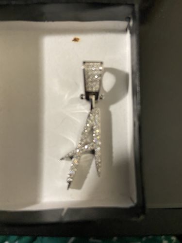 Customer photo review of Custom Paintbrush Letters Bust Down Piece