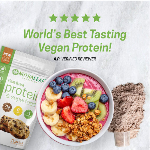 Customer photo review of NutraLeaf® Vegan Protein + Superfoods