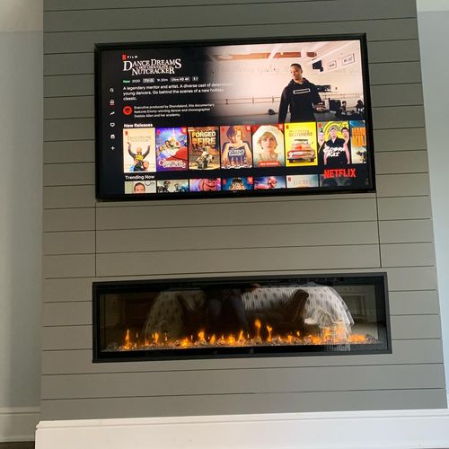 Customer photo review of Dimplex IgniteXL 60" Linear Recessed / Built in Electric Fireplace