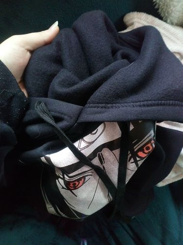 Customer photo review of Harajuku Style Naruto Sharingan Hoodie