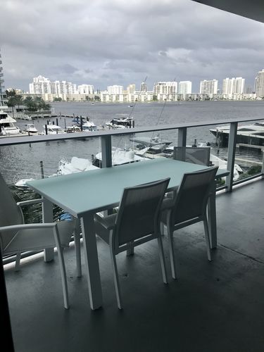 Customer photo review of Juno 7 Piece Outdoor Dining Table Set in White
