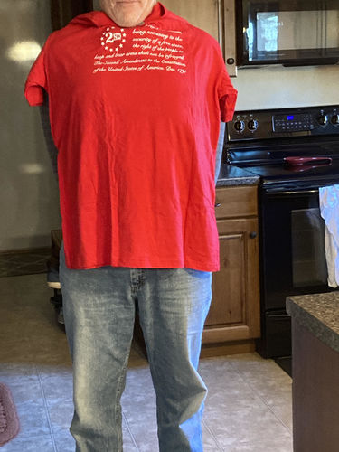 Customer photo review of 2nd Amendment Flag 1 Mens Apparel