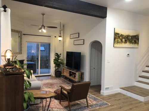Customer photo review of Distressed Vintage Cezanne Terracotta Sky Area Rug