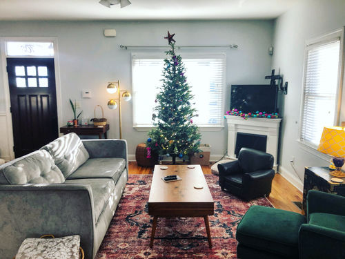 Customer photo review of Distressed Vintage Cezanne Terracotta Area Rug
